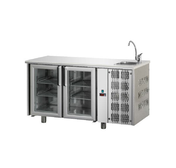 Bancada Refrigerada Tecnodom Série 700 GN 1/1 2 Portas Vidro (TF02MIDPVL)