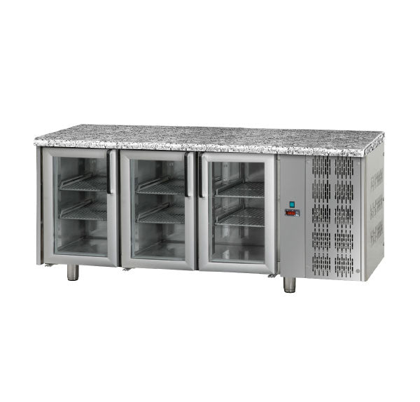Bancada Refrigerada Tecnodom Série 700 GN 1/1 3 Portas Vidro (TF03MIDPVGRA)