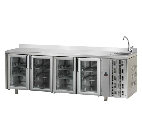 Bancada Refrigerada Tecnodom Série 700 GN 1/1 4 Portas Vidro (TF04MIDPVLAL)