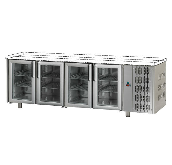 Bancada Refrigerada Tecnodom Série 700 GN 1/1 4 Portas Vidro (TF04MIDPVSP)