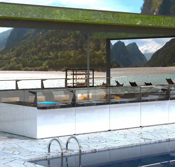Expositor de Balcão Sayl Buffet Line de Serviço BUF15E Placa Fria (+4ºC/+8ªC)