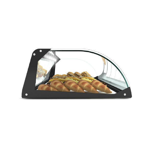 Expositor de Balcão Sayl Neutral Curvo 1P Line E4L (LED) (Dim.: 840Lx380Px170A)