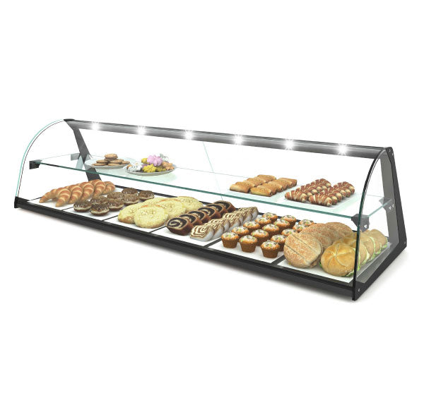 Expositor de Balcão Sayl Neutral Curvo 2P Line E24L (LED) (Dim.: 840Lx380Px290A)