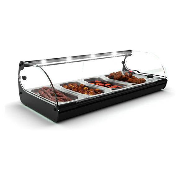 Expositor de Balcão Sayl Quente Standard Line Banho Maria C4L (LED) (4 Tabuleiros GN 1/3 x 40mm) (Dim.: 840Lx395Px245A)