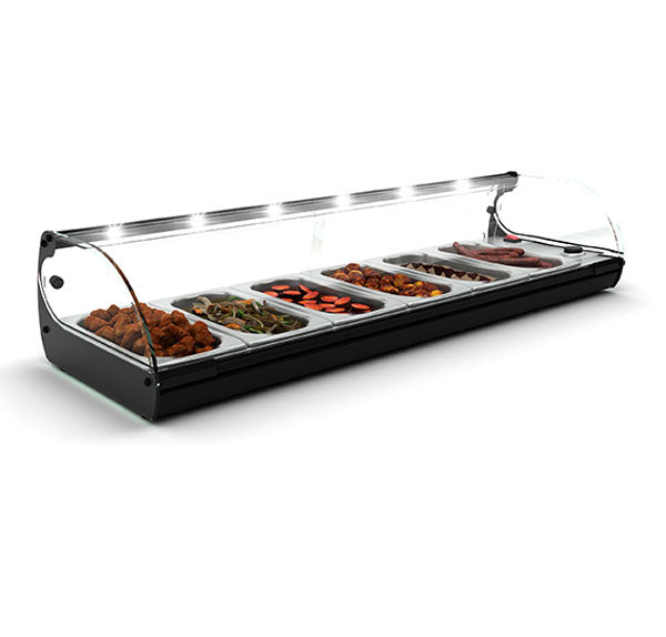 Expositor de Balcão Sayl Quente Standard Line Banho Maria C6L (LED) (6 Tabuleiros GN 1/3 x 40mm) (Dim.: 1190Lx395Px245A)