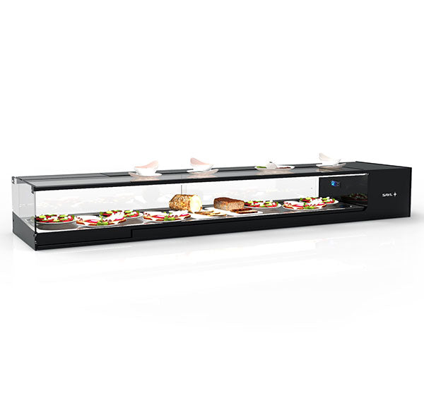 Expositor de Balcão Sayl Refrigerado Logic Line VTLG8P (Cuba Plana) (Dim.: 1680Lx380Px225A)