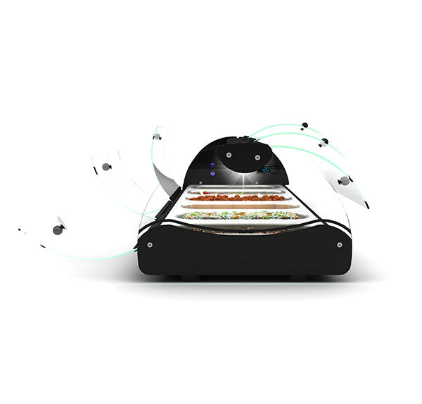 Expositor de Balcão Sayl Refrigerado Self-Service Line S6N (6 Tabuleiros GN 1/3 x 40mm) (Dim.: 1438Lx395Px245A)