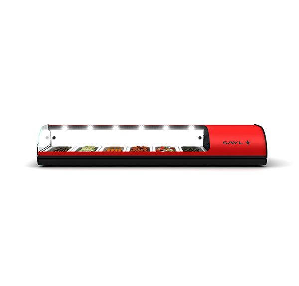 Expositor de Balcão Sayl Refrigerado Standard Line V6P (s/ tabuleiros - 15mm) (Dim.: 1438Lx395Px245A)