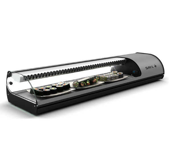 Expositor de Balcão Sayl Refrigerado Sushi Standard Line VS4P (s/ Tabuleiros - 15mm) (Dim.: 1085Lx395Px245A)