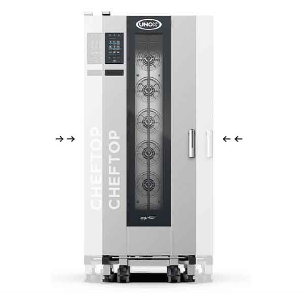 Forno Industrial Unox Cheftop Mind.MapsTM Elétrico BIG COMPACT 20 GN 1/1 ONE (XECL-2013-E1RS)