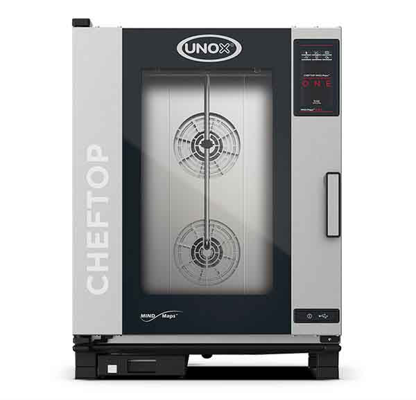 Forno Industrial Unox Cheftop Mind.MapsTM Elétrico COUNTERTOP 10 GN 1/1 ONE (XEVC-1011-E1RM)