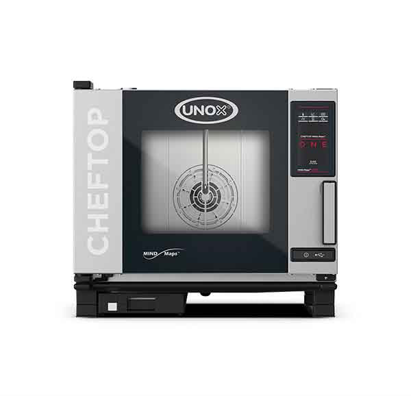 Forno Industrial Unox Cheftop Mind.MapsTM Elétrico COUNTERTOP 5 GN 1/1 ONE (XEVC-0511-E1RM)