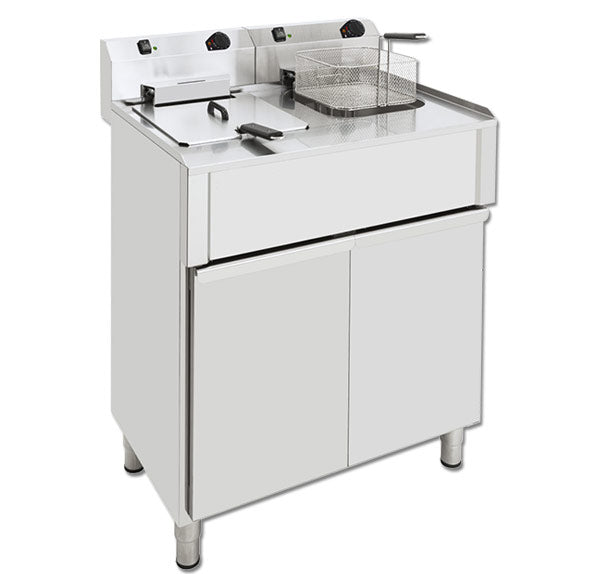 Fritadeira Industrial com Móvel Actimac (Mod. K) Elétrica de Cuba Dupla XDFK 1010L MV