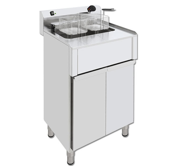 Fritadeira Industrial com Móvel Actimac (Mod. K) Elétrica de Cuba Dupla XDFK 16L MV