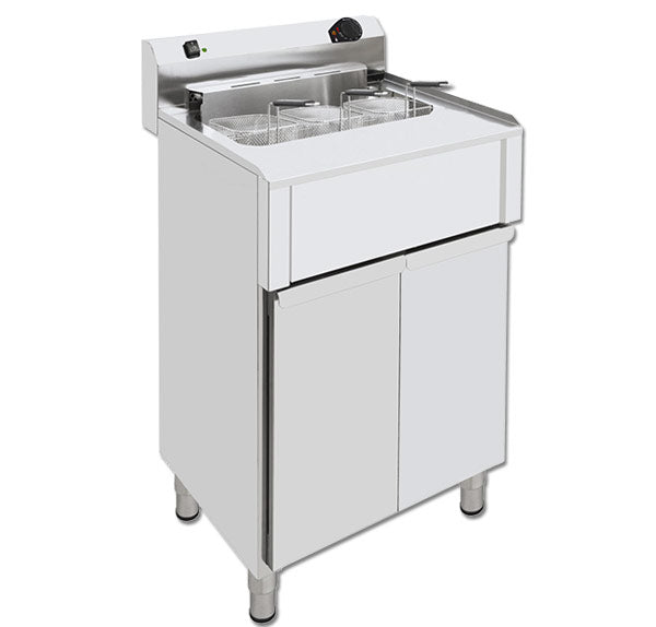 Fritadeira Industrial com Móvel Actimac (Mod. K) Elétrica de Cuba Dupla XDFK 30L MV