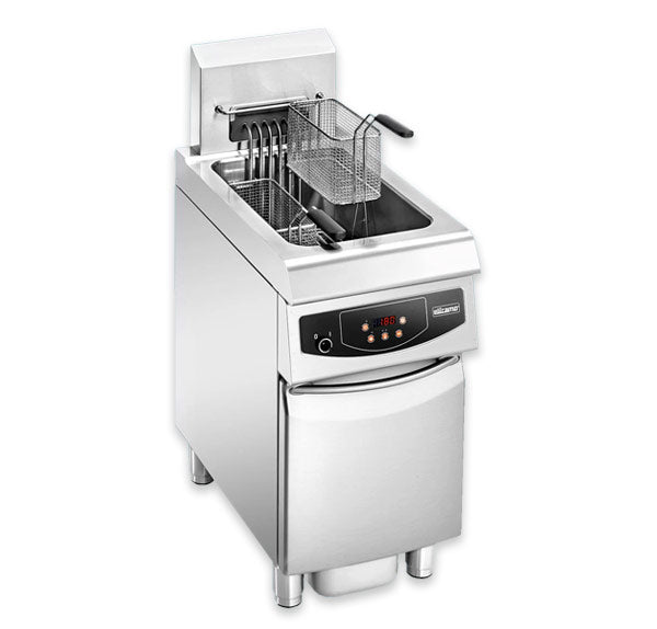 Fritadeira Industrial com Móvel Elframo Eletrónica Elétrica de Cuba Simples NE-S 20 (10 kW)