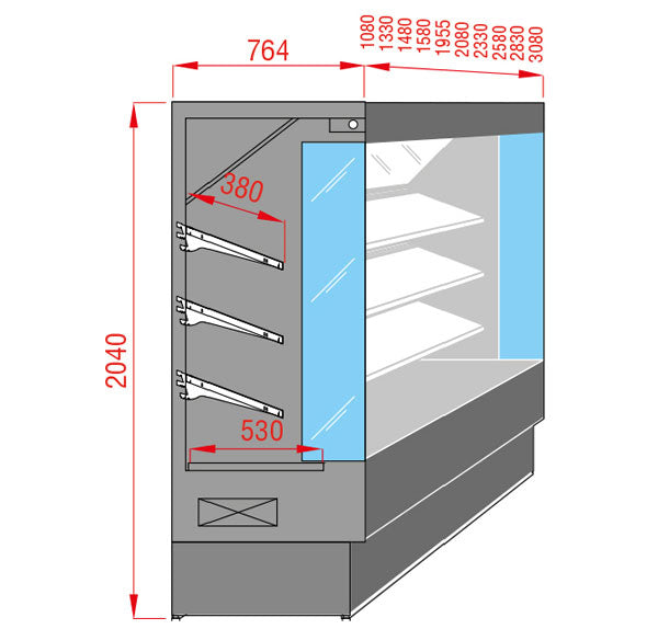 Murais Refrigerados Tecnodom Série Vulcano 80