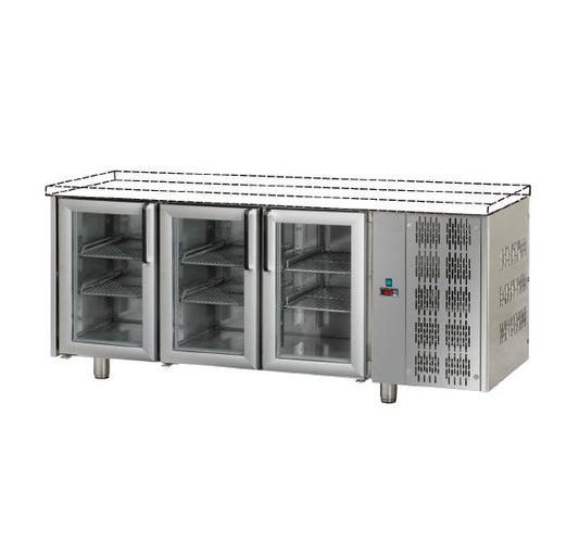 Bancada Refrigerada Tecnodom Série 700 GN 1/1 3 Portas Vidro (TF03MIDPVSP)