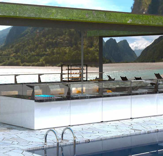 Expositor de Balcão Sayl Buffet Line  de Serviço   BUNE Neutra