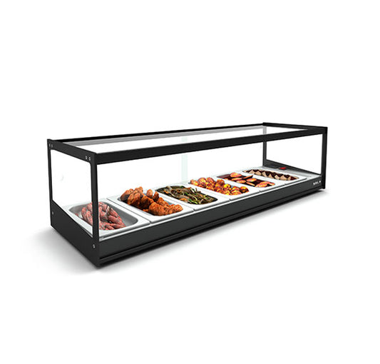 Expositor de Balcão Sayl Quente Logic 1P Line Banho Maria CLO6BL (LED) (6 Tabuleiros GN 1/3 x 40mm) (Dim.: 1190Lx395Px225A)