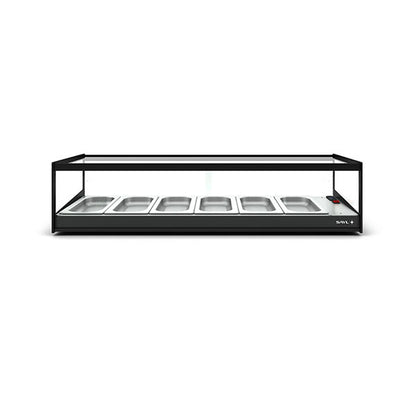 Expositor de Balcão Sayl Quente Logic 1P Line Banho Maria CLO6BL (LED) (6 Tabuleiros GN 1/3 x 40mm) (Dim.: 1190Lx395Px225A)