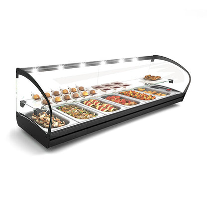 Expositor de Balcão Sayl Quente Shark 2P Line Banho Maria CK26L (LED) (6 Tabuleiros GN 1/3 x 40mm) (Dim.: 1190Lx395Px3470A)