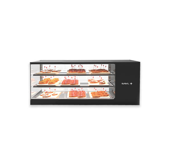 Expositor de Balcão Sayl Refrigerado Logic Triple Line VTLG24P  - 1 Estante - (Cuba Plana) (Dim.: 970Lx380Px460A)