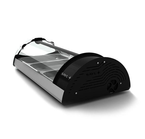 Expositor de Balcão Sayl Refrigerado Maxiself Line VMX3 (s/ estante) (3 Tabuleiros GN 1/1 x 65mm) (Dim.: 1210Lx650Px320A)
