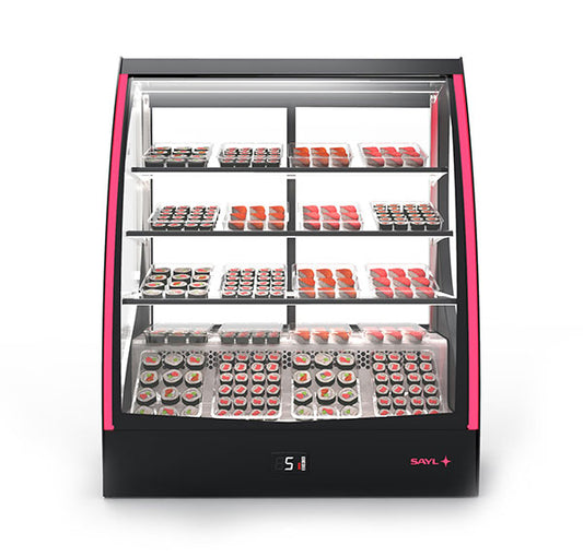 Expositor de Balcão Sayl Refrigerado PAK Line Curva CCA (Dim.: 1015Lx620Px1240A)