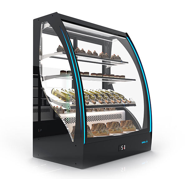 Expositor de Balcão Sayl Refrigerado PAK Line Curva CCA (Dim.: 1015Lx620Px1240A)