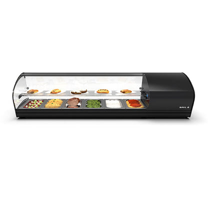 Expositor de Balcão Sayl Refrigerado Shark 2P Line SK26 (6 Tabuleiros GN 1/3 x 40mm) (Dim.: 1438Lx395Px340A)