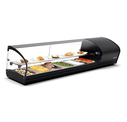 Expositor de Balcão Sayl Refrigerado Shark 2P Line SK26 (6 Tabuleiros GN 1/3 x 40mm) (Dim.: 1438Lx395Px340A)