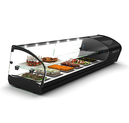 Expositor de Balcão Sayl Refrigerado Shark 2P Line SK28P (s/ tabuleiros - 15mm) (Dim.: 1788Lx395Px340A)