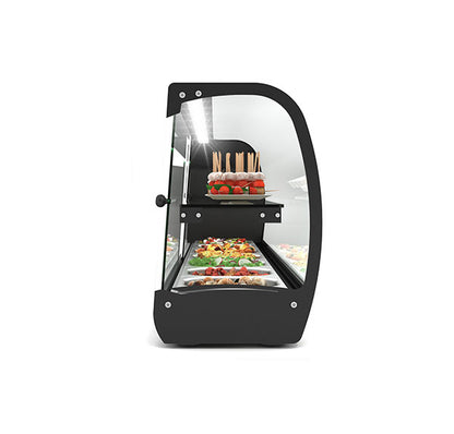 Expositor de Balcão Sayl Refrigerado SLIM Line VSL7 (7 Tabuleiros GN 1/6 x 40mm) (Dim.: 1350Lx260Px400A)