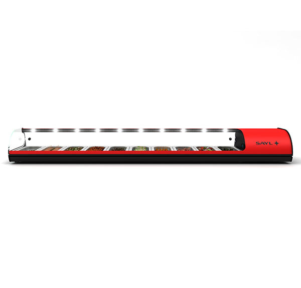 Expositor de Balcão Sayl Refrigerado Standard Line V10P (s/ tabuleiros - 15mm) (Dim.: 2140Lx395Px245A)