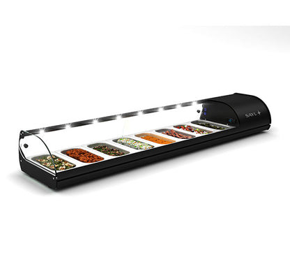 Expositor de Balcão Sayl Refrigerado Standard Line V8 (8 Tabuleiros GN 1/3 x 40mm) (Dim.: 1788Lx395Px245A)