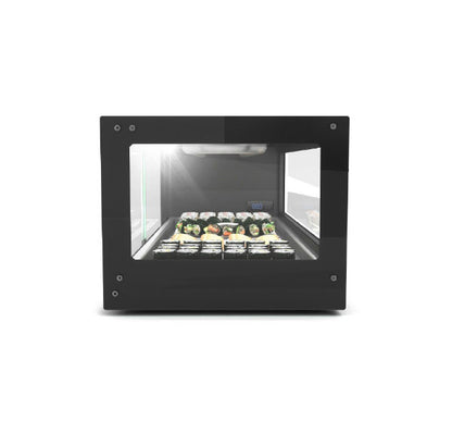 Expositor de Balcão Sayl Refrigerado Sushi Logic Line VTLG6S (6 Tabuleiro GN 1/3 x 40mm) (Dim.: 1320Lx380Px300A)