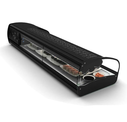 Expositor de Balcão Sayl Refrigerado Sushi Shark 1P Line SK6SP (s/ Tabuleiros - 15mm) (Dim.: 1438Lx395Px270A)