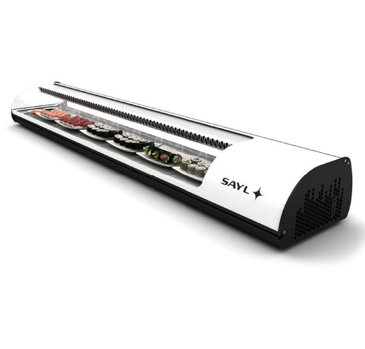 Expositor de Balcão Sayl Refrigerado Sushi Standard Line VS8P (s/ Tabuleiros - 15mm) (Dim.: 1788Lx395Px245A)