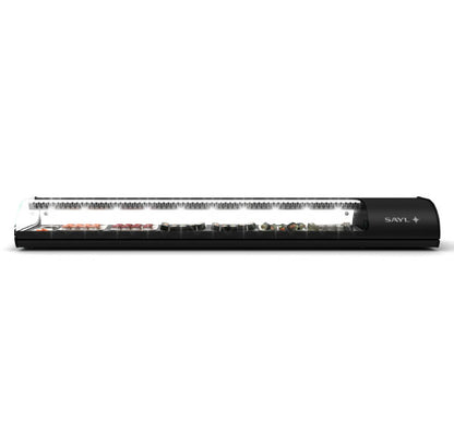 Expositor de Balcão Sayl Refrigerado Sushi Standard Line VS6 (6 Tabuleiro GN 1/3 x 40mm) (Dim.: 1438Lx395Px245A)