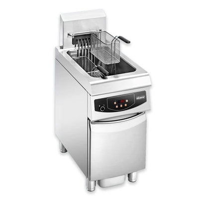 Fritadeira Industrial com Móvel Elframo Eletrónica Elétrica de Cuba Simples NE-S 20 (10 kW)