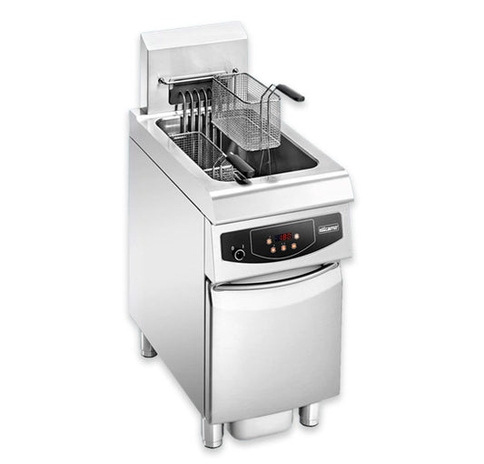 Fritadeira Industrial com Móvel Elframo Eletrónica Elétrica de Cuba Simples NE-S 20 (10 kW)