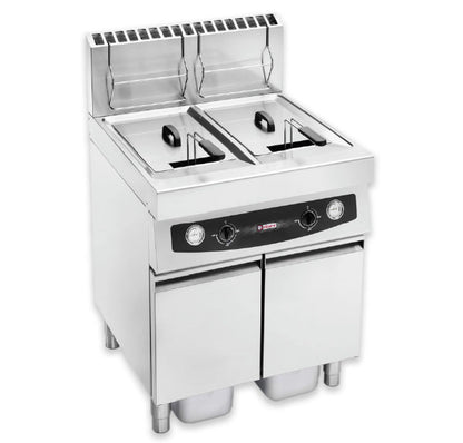 Fritadeira Industrial com Móvel Elframo Gás de Cuba Dupla GT 17+17