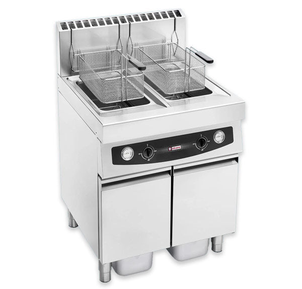 Fritadeira Industrial com Móvel Elframo Gás de Cuba Dupla GT 17+17